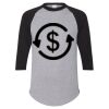Unisex Three-Quarter Raglan Sleeve Baseball Jersey T-Shirt Thumbnail