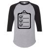 Unisex Three-Quarter Raglan Sleeve Baseball Jersey T-Shirt Thumbnail