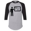 Unisex Three-Quarter Raglan Sleeve Baseball Jersey T-Shirt Thumbnail