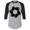 Unisex Three-Quarter Raglan Sleeve Baseball Jersey T-Shirt Thumbnail