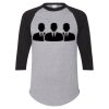 Unisex Three-Quarter Raglan Sleeve Baseball Jersey T-Shirt Thumbnail