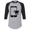 Unisex Three-Quarter Raglan Sleeve Baseball Jersey T-Shirt Thumbnail