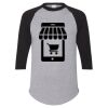 Unisex Three-Quarter Raglan Sleeve Baseball Jersey T-Shirt Thumbnail