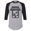 Unisex Three-Quarter Raglan Sleeve Baseball Jersey T-Shirt Thumbnail