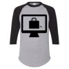 Unisex Three-Quarter Raglan Sleeve Baseball Jersey T-Shirt Thumbnail