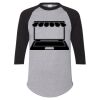 Unisex Three-Quarter Raglan Sleeve Baseball Jersey T-Shirt Thumbnail