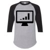 Unisex Three-Quarter Raglan Sleeve Baseball Jersey T-Shirt Thumbnail
