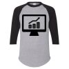 Unisex Three-Quarter Raglan Sleeve Baseball Jersey T-Shirt Thumbnail