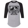 Unisex Three-Quarter Raglan Sleeve Baseball Jersey T-Shirt Thumbnail