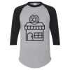 Unisex Three-Quarter Raglan Sleeve Baseball Jersey T-Shirt Thumbnail
