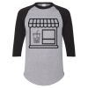 Unisex Three-Quarter Raglan Sleeve Baseball Jersey T-Shirt Thumbnail