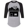 Unisex Three-Quarter Raglan Sleeve Baseball Jersey T-Shirt Thumbnail