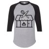 Unisex Three-Quarter Raglan Sleeve Baseball Jersey T-Shirt Thumbnail
