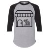 Unisex Three-Quarter Raglan Sleeve Baseball Jersey T-Shirt Thumbnail