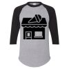 Unisex Three-Quarter Raglan Sleeve Baseball Jersey T-Shirt Thumbnail
