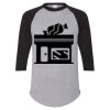 Unisex Three-Quarter Raglan Sleeve Baseball Jersey T-Shirt Thumbnail