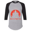 Unisex Three-Quarter Raglan Sleeve Baseball Jersey T-Shirt Thumbnail