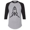 Unisex Three-Quarter Raglan Sleeve Baseball Jersey T-Shirt Thumbnail