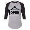 Unisex Three-Quarter Raglan Sleeve Baseball Jersey T-Shirt Thumbnail