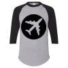 Unisex Three-Quarter Raglan Sleeve Baseball Jersey T-Shirt Thumbnail