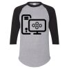 Unisex Three-Quarter Raglan Sleeve Baseball Jersey T-Shirt Thumbnail