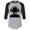 Unisex Three-Quarter Raglan Sleeve Baseball Jersey T-Shirt Thumbnail