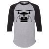 Unisex Three-Quarter Raglan Sleeve Baseball Jersey T-Shirt Thumbnail