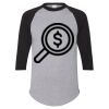 Unisex Three-Quarter Raglan Sleeve Baseball Jersey T-Shirt Thumbnail