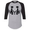 Unisex Three-Quarter Raglan Sleeve Baseball Jersey T-Shirt Thumbnail
