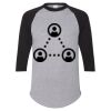 Unisex Three-Quarter Raglan Sleeve Baseball Jersey T-Shirt Thumbnail