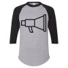 Unisex Three-Quarter Raglan Sleeve Baseball Jersey T-Shirt Thumbnail