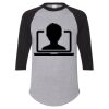 Unisex Three-Quarter Raglan Sleeve Baseball Jersey T-Shirt Thumbnail