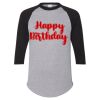 Unisex Three-Quarter Raglan Sleeve Baseball Jersey T-Shirt Thumbnail