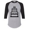 Unisex Three-Quarter Raglan Sleeve Baseball Jersey T-Shirt Thumbnail