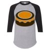 Unisex Three-Quarter Raglan Sleeve Baseball Jersey T-Shirt Thumbnail