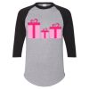 Unisex Three-Quarter Raglan Sleeve Baseball Jersey T-Shirt Thumbnail