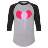 Unisex Three-Quarter Raglan Sleeve Baseball Jersey T-Shirt Thumbnail