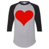Unisex Three-Quarter Raglan Sleeve Baseball Jersey T-Shirt Thumbnail