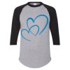 Unisex Three-Quarter Raglan Sleeve Baseball Jersey T-Shirt Thumbnail