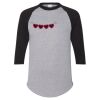 Unisex Three-Quarter Raglan Sleeve Baseball Jersey T-Shirt Thumbnail