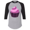 Unisex Three-Quarter Raglan Sleeve Baseball Jersey T-Shirt Thumbnail