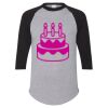 Unisex Three-Quarter Raglan Sleeve Baseball Jersey T-Shirt Thumbnail