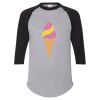 Unisex Three-Quarter Raglan Sleeve Baseball Jersey T-Shirt Thumbnail
