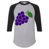 Unisex Three-Quarter Raglan Sleeve Baseball Jersey T-Shirt Thumbnail