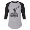 Unisex Three-Quarter Raglan Sleeve Baseball Jersey T-Shirt Thumbnail