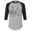 Unisex Three-Quarter Raglan Sleeve Baseball Jersey T-Shirt Thumbnail
