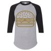 Unisex Three-Quarter Raglan Sleeve Baseball Jersey T-Shirt Thumbnail