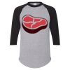 Unisex Three-Quarter Raglan Sleeve Baseball Jersey T-Shirt Thumbnail
