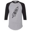 Unisex Three-Quarter Raglan Sleeve Baseball Jersey T-Shirt Thumbnail