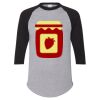 Unisex Three-Quarter Raglan Sleeve Baseball Jersey T-Shirt Thumbnail